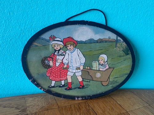 Altes bild hinter kinder wagen - bild,