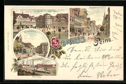Lithographie peine walzwerk - peine,,