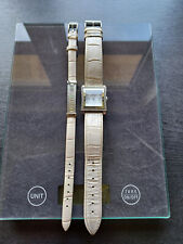 Ratius Damenuhr mit Lederarmband und passendem Armband mit Schmucksteinen