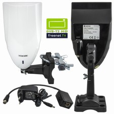 DVB-T2 HD Aussenantenne mit Verstärker 40 dB VHF UHF Camper Camping Wohnmobil TV