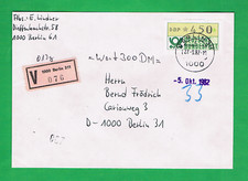 Seltene Stadtpost-Wertbrief-EF