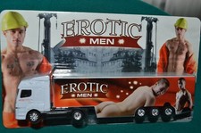  Minitruck 1:87 OVP Neu Mercedes Sattelzug mit tiefem Auflieger "Erotic Men "