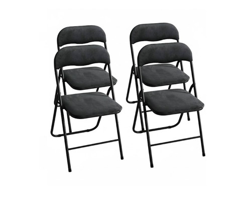 4er set klappstuhl samt - klappstuhl,