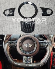 Carbon-Look Lenkrad-Zierblende im für Multifunktionslenkrad für MINI R55 R56 R57