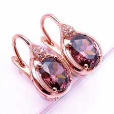Ohrringe s585 lila vergoldet - s585,