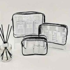 Kulturtasche Transparent Set, Durchsichtige Flugzeug Beutel, Kulturtasche