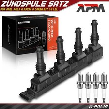 1x Zündspule + 4x Zündkerze für Opel Agila A Astra G Corsa B/C 1998-2004 L4 1.2L