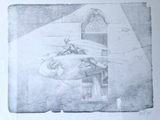 Moebius (Jean Giraud), Luftdichte Garage  Lithograph signiert nummeriert