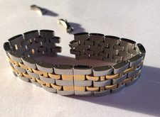 Uhr Armband Stahl Gold Raymond Weil L 16,5 cm B 1,8 cm Glieder zur Verlängerung