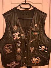 biker weste leder herren