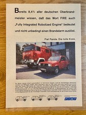 Fiat Panda Tolle Kiste Magirus Deutz Feuerwehr Oldtimer 1987 Vintage Ad Werbung