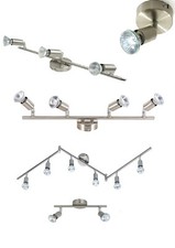 Strahlerserie Linos 1 bis 6 flammig nickel Spot schwenkbar Fassung GU10 Lampe