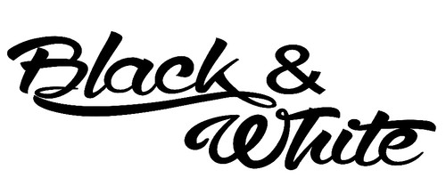 Aufkleber black white auto - aufkleber, &