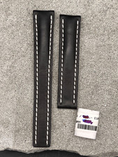 #1355 ORIGINAL NEU BREITLING 18mm LEDER LEDERBAND ARMBAND BAND UHRENBAND