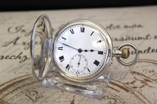 Antike Sprungdeckel Taschenuhr in 925 Silber pocket watch