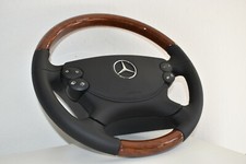 1x  Mercedes Benz Holzlenkrad Wurzelnuss W209 W211 R230 W463 mit Modul 