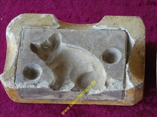 Antike teilige marzipanform - 2-teilige,