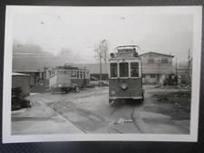 (2085A) Foto Strassenbahn GENF, Wagen 120, Depot, 1961