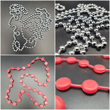 Blindback - Perlenkette Blindbacken Edelstahl Perlenkette Silikon Silber Rot