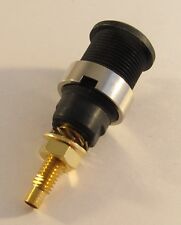 2 Stück/pcs - Multi-Contact SLB4 4mm Sicherheitsbuchse, schwarz Bananenbuchse