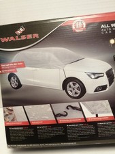 WALSER Autoabdeckung All Weather Light Halbgarage Größe M hellgrau, wasserdicht