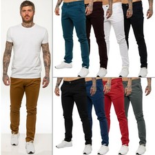 Enzo Herren Chinohose Slim Fit