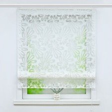 Ausbrenner Raffrollo Küche Raffgardinen Landhaus Gardinen mit Klettband Modern