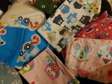 8 Stücke  versch.  Kinder- Stoffe  neu