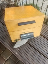  Alter Karteikasten Holz BUS