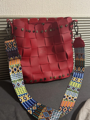 Rote echt leder damen tasche - echt,