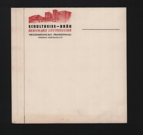 Weissenbrunn briefbogen 1930 - briefbogen,