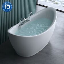 Badewanne freistehend 180cm Standbadewanne Badewanne mit Armatur Acrylwanne V603