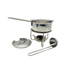 Butterpfännchen Buttertopf Fondue mini Edelstahl Stövchen mit Kelle