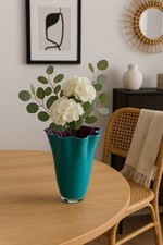 Vase Glas gewellt lila türkis