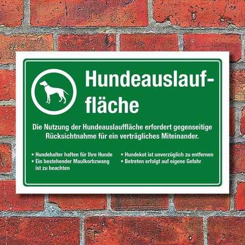 Schild hundeauslauffläche - schild,