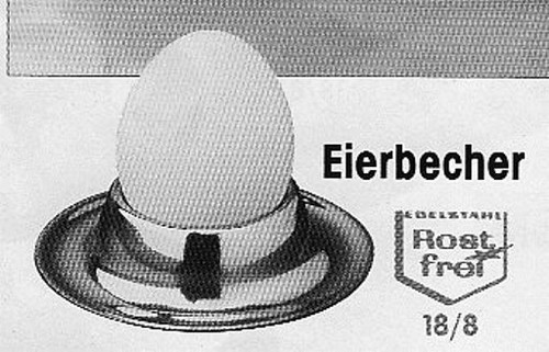 Eierbecher metall 6 - eierbecher,