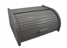 Kleiner Holz Brotkasten Grau 31x26x16 cm – Polnische Buche