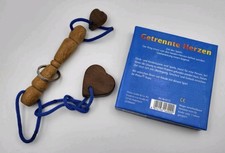 Geduldspiel ☆ Getrennte Herzen ☆ Holz ☆ Knobeln ☆ Geschick ☆ Überlegung ☆ OVP