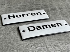 altes Emaille Schild - DAMEN