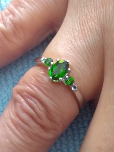 Ring chromdiopsid grün 925 - ring,