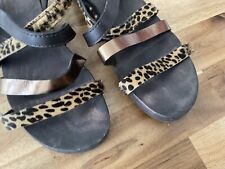 Softclox Sandalette Sandale 40 Braun Gold Kaum Getragen Leo Look Fell ❤️Top