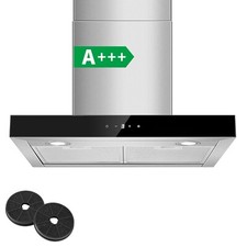 Dunstabzugshaube 60cm, abzugshaube Umluft/Abluft,3 Stufen Soft Touch Steuerund