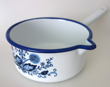 GSW Stieltopf Kasserolle Kochtopf Emaille Zwiebelmuster Induktion Gas Elektro