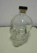 Glas Skelett Totenkopf Flasche