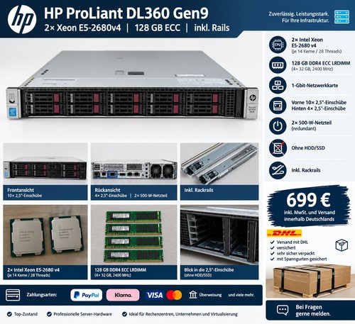 Proliant dl360 gen9 2 - proliant,