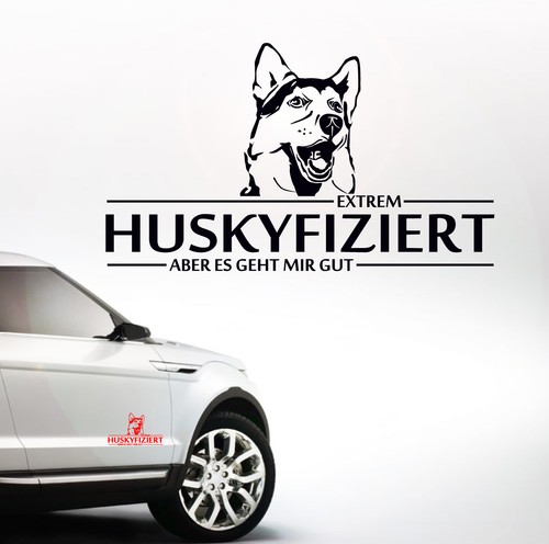 Auto aufkleber huskyfiziert - aufkleber,