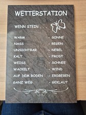 Wetterstation Schild