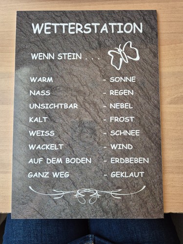 Wetterstation schild - wetterstation,