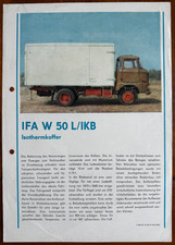 DDR-Prospekt ISOTHERMKOFFER Lkw IFA W 50 L/IKB, VEB IFA Ludwigsfelde brochure
