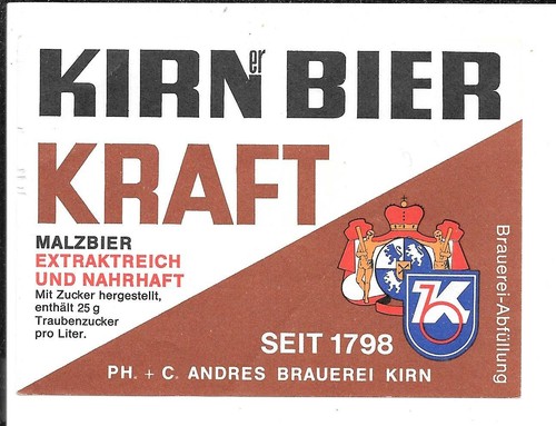 Bieretikett brauerei andres - bieretikett,